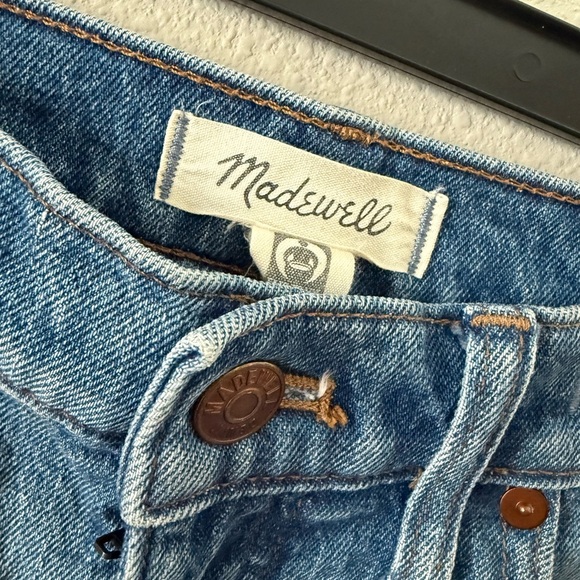 Madewell High Rise Light Blue Jean Shorts with Frayed Hem - Picture 2 of 6